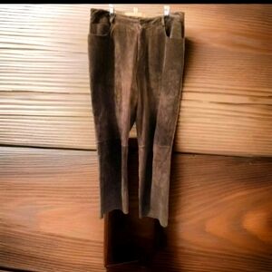 Nordstrom Brown Women's Plus Size Suede Pants